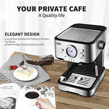 Load image into Gallery viewer, Gevi Espresso Machines 15 Bar with Milk Frother Wand Expresso Coffee Machine for Cappuccino, Latte, Mocha, Machiato, 1.5L Removable Water Tank, Double Temperature Control System, 1100W, Black
