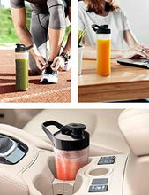 Load image into Gallery viewer, Blender, SHARDOR personal blender for shakes and smoothies with 20oz blender bottles and lid, 300w, silver
