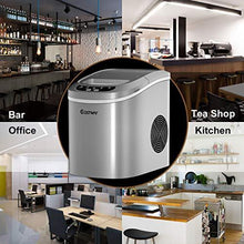 Load image into Gallery viewer, COSTWAY Countertop Ice Maker, 26LBS/24H Portable and Compact Ice Maker Machine, Ice Cubes Ready in 6 Mins, Electric High Efficiency Express Clear Operation Control Panel with Ice Scoop (Silver)
