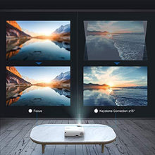 Load image into Gallery viewer, YABER V2 WiFi Mini Projector 6500L [Projector Screen Included] Full HD 1080P and 200" Supported, Portable Wireless Mirroring Projector for iOS/Android/TV Stick/PS4/PC Home &amp; Outdoor (White)
