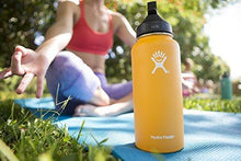 Load image into Gallery viewer, Hydro Flask Vacuum Insulated Stainless Steel Water Bottle Wide Mouth with Straw Lid (Black, 32-Ounce)
