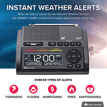 Load image into Gallery viewer, Midland - WR400, Deluxe NOAA Emergency Weather Alert Radio - S.A.M.E. Localized Programming, 80+ Emergency Alerts, &amp; Alarm Clock w/ AM/FM Radio
