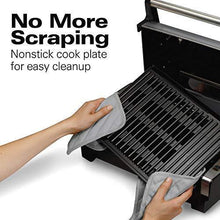 Load image into Gallery viewer, Hamilton Beach Electric Indoor Searing Grill with Viewing Window and Removable Easy-to-Clean Nonstick Plate, 6-Serving, Extra-Large Drip Tray, Stainless Steel (25361)
