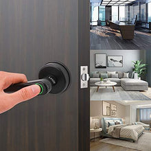 Load image into Gallery viewer, Laxre Fingerprint Smart Lock,Touchscreen Room Door Lock, Phone App Digital Lever Lock, Bluetooth Door knob,Keyless Entry Front Door Lock with keypad, USB Charging for Home&amp;Hotel&amp;Office&amp;Interior Door
