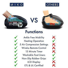 Load image into Gallery viewer, Miko Shiatsu Foot Massager Machine With Deep-Kneading, Compression, Heat and Multi-Level Settings for Plantar Fasciitis, Neuropathy, and Diabetics, Up to Size 13

