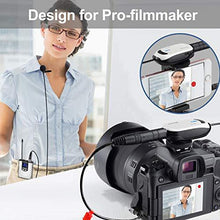 Load image into Gallery viewer, Wireless Headset Lavalier Microphone System -Alvoxcon Dual Wireless Lapel Mic Compatible with iPhone, DSLR Camera, PA Speaker, YouTube, Podcast, Video Recording, Conference, Vlog, Church, Interview

