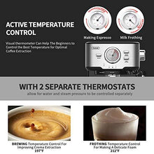 Load image into Gallery viewer, Espresso Machine 15 Bar Coffee Maker Espresso with Milk Frother Wand for Cappuccino, Latte, Mocha, Machiato, For Home Barista, 1100W, Black

