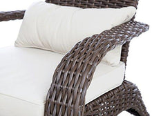 Load image into Gallery viewer, Patio Sense Deluxe Coconino Wicker Chair | All Weather Wicker | Beige Cushion and Lumbar Pillow | Adirondack Style Armchair | For Porch, Lawn, Garden, Backyard, Balcony, Deck, Pool, Indoor, Outdoor |
