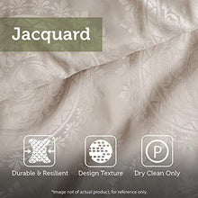Load image into Gallery viewer, Madison Park Essentials Brystol 24 Piece Room in a Bag Faux Silk Comforter Jacquard Paisley Design Matching Curtains Down Alternative Hypoallergenic All Season Bedding-Set, Queen(90"x90"), Blue
