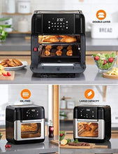 Load image into Gallery viewer, Innsky Air Fryer, 10.6-Quarts Air Oven, Rotisserie Oven, 1500W Electric Air Fryer Oven with LED Digital Touchscreen, 10-in-1 Countertop Oven with Dehydrator &amp; Rotisserie, 6 Accessories &amp; 32+ Recipes
