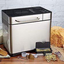 Load image into Gallery viewer, KBS 17-in-1 Premium Bread Machine, 2LB Stainless Steel Bread Dough Maker with Auto Fruit Nut Dispenser, Nonstick Ceramic Pan, Digital Display Touch Design, Reserve&amp; Keep Warm, Oven Mitt and Recipes

