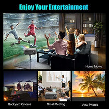 Load image into Gallery viewer, WiFi Projector, WiMiUS Newest P20 8000L Native 1080P Projector Support 4K, Bluetooth Transmitter ±50° Correction, Zoom, 10W Speaker Compatible with PC PS4 USB Fire TV Stick Smartphones Indoor Outdoor

