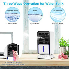 Load image into Gallery viewer, infray Portable Air Conditioner Fan, Personal Mini Evaporative Air Cooler, Oscillating Space Air Cooler Desk Fan Mist Humidifier with 3 speeds, 2/4/6H Timer for Small Home Room Office Dorm
