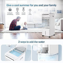Load image into Gallery viewer, HAUEA Portable Air Conditioner 3-IN-1 Evaporative Air Cooler/ Cooling /Humification Portable Cooling Fan with 3 Speeds, 90°Oscillation, 7H Timer Remote Control &amp; LED Display for Room Home Office
