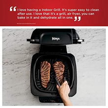 Load image into Gallery viewer, Ninja Foodi AG301 5-in-1 Indoor Electric Countertop Grill with 4-Quart Air Fryer, Roast, Bake, Dehydrate, and Cyclonic Grilling Technology
