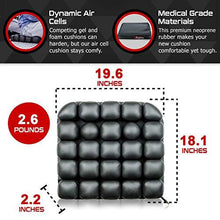 Load image into Gallery viewer, Air Seat Innovations Seat Cushion: Office Chair, Wheelchair, Car or Truck Driver Seat Pad - Lower Back, Coccyx and Sciatica Pain Relief, 18” x 16”

