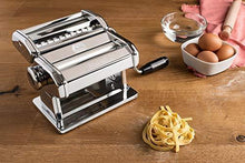 Load image into Gallery viewer, MARCATO Atlas 150 Pasta Machine, Made in Italy, Includes Cutter, Hand Crank, and Instructions, 150 mm, Stainless Steel

