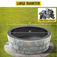 Load image into Gallery viewer, VBENLEM Fire Pit Ring 42-Inch Outer/36-Inch Inner Diameter, Fire Pit Insert 3.0mm Thick Heavy Duty Solid Steel, Fire Pit Liner DIY Campfire Ring Above or In-Ground for Outdoor
