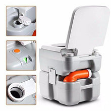 Load image into Gallery viewer, SereneLife Outdoor Portable Toilet with Carry Bag, Travel Toilet with Level indicator | | 3 Way Pistol Flush | Rotating Spout, for Camping, Boating, Traveling &amp; Roadtripping
