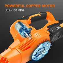 Load image into Gallery viewer, SnapFresh Leaf Blower - 20V Cordless Leaf Blower with Battery &amp; Charger, Electric Leaf Blower for Yard Cleaning, Lightweight Leaf Blower Battery Powered for Snow Blowing (Battery &amp; Charger Included)
