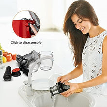 Load image into Gallery viewer, Juicer Machines, ORFELD Cold Press Juicer with 90% Juice Yield &amp; Purest Juice, Easy Cleaning &amp; Quiet Motor Masticating Juicer Machines for Vegetables and Fruits (Red)
