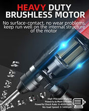 Load image into Gallery viewer, Rotary Hammer Drill, WAKYME SDS-Plus 1/2 inch 21V Cordless Demolition Hammer with 1400RPM and Two 4.0Ah Batteries, Variable Speed, 3-in-1 Mode Brushless Impact Drill with Safety Clutch, 13 Pieces Set
