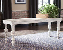 Load image into Gallery viewer, Signature Design by Ashley Dannerville Distressed Vintage Accent Bench, Antique White
