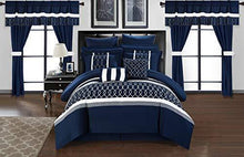 Load image into Gallery viewer, Chic Home Dinah 24 Piece Bed in a Bag Comforter Set, King, Blue
