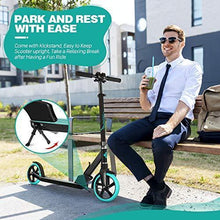 Load image into Gallery viewer, Beleev V5 Scooters for Kids 8 Years and Up , Foldable Kick Scooter 2 Wheel, Quick-Release Folding System, Shock Absorption Mechanism, Large 200mm Wheels Scooters for Adults Teens (Aqua)

