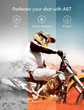 Load image into Gallery viewer, APEMAN 4K 60FPS Action Camera A87,Touch Screen 20MP Wi-Fi EIS 8X Zoom Remotor Control Sports Cam 40M Waterproof Underwater Vlog Camcoder with Mounting Accessories Kit and Carrying Case
