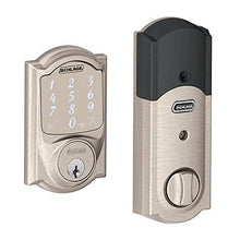 Load image into Gallery viewer, Schlage BE479AA V CAM 619 Satin Nickel Sense Smart Deadbolt with Camelot Trim
