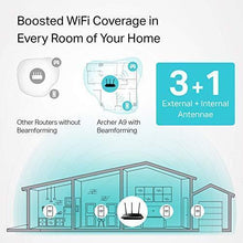 Load image into Gallery viewer, TP-Link AC1900 Smart WiFi Router (Archer A9) - High Speed MU-MIMO Wireless Router, Dual Band, Gigabit, VPN Server, Beamforming, Smart Connect, Works with Alexa, Black

