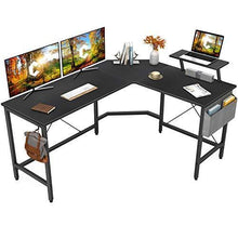 Load image into Gallery viewer, Cubiker Modern L-Shaped Computer Office Desk, Corner Gaming Desk with Monitor Stand, Home Office Study Writing Table Workstation for Small Spaces
