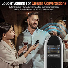 Load image into Gallery viewer, CheetahTALK Plus CM Portable AI Real-time Language Translator (Support 73 Languages) Two Way Voice Interpreter Smart Translation Compatible with ISO/Android Device- Black
