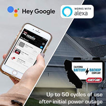 Load image into Gallery viewer, Genie StealthDrive Connect Model 7155-TKV Smartphone-Controlled Ultra-Quiet Strong Belt Drive Garage Door Opener, Wi-Fi &amp; Battery, Backup - Works with Amazon Alexa &amp; Google Assistant
