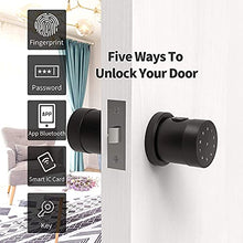 Load image into Gallery viewer, Geek Smart Door Lock - Keyless Fingerprint and Touchscreen Digital Door Lock, Secure Bluetooth, Easy Install, Great for Airbnb, Hotels and Offices, Homes, Apartments, Black(Upgraded 3.0)
