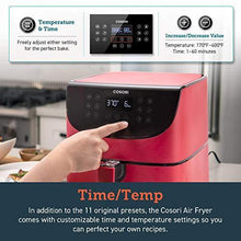 Load image into Gallery viewer, COSORI Air Fryer(100 Recipes, Rack &amp; 4 Skewers) Oilless Oven Cooker 13 Functions, Preheat &amp; Shake Reminder, LED Touch Screen, 3.7 QT, Digital-Burgundy Red
