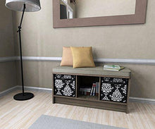 Load image into Gallery viewer, ClosetMaid 3258 Cubeicals 3-Cube Storage Bench, 14.01 x 35.27 x 18.5 inches, Natural Gray
