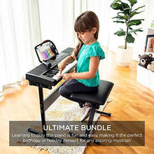 Load image into Gallery viewer, Best Choice Products 61-Key Beginners Electronic Keyboard Piano Set w/LED Screen, Recorder, 3 Teaching Modes, H-Stand, Stool, Headphones, Microphone
