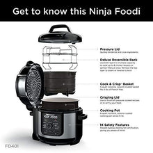 Load image into Gallery viewer, Ninja FD401 Foodi 8-Quart 9-in-1 Deluxe XL Pressure Cooker, Broil, Dehydrate, Slow Cook, Air Fryer, and More, with a Stainless Finish
