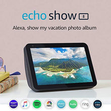 Load image into Gallery viewer, Echo Show 8 (1st Gen, 2019 release) -- HD smart display with Alexa – Unlimited Cloud Photo Storage – Digital Photo Display - Charcoal
