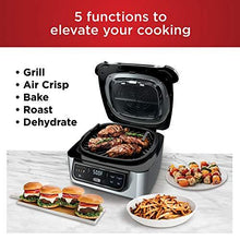 Load image into Gallery viewer, Ninja Foodi AG301 5-in-1 Indoor Electric Countertop Grill with 4-Quart Air Fryer, Roast, Bake, Dehydrate, and Cyclonic Grilling Technology
