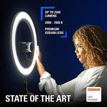 Load image into Gallery viewer, Elgato Ring Light Premium Edge-lit Ring Light, 2500 lumens, Multi-Layer Diffusion, Adjustable Color, app Control onMac, Windows, iPhone, Android (10LAC9901)
