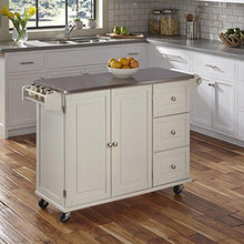 Load image into Gallery viewer, Liberty Off-White Kitchen Cart with Stainless Steel Top by Home Styles
