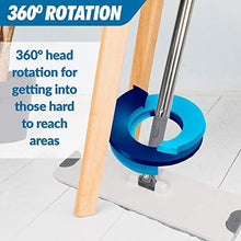 Load image into Gallery viewer, X3 Flat Floor Mop and Bucket Set, Separates Dirty and Clean Water, 3-Chamber Design, Hands Free Home Floor Cleaning, 3 Reusable Microfiber Mop Pads Included
