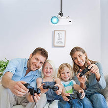 Load image into Gallery viewer, AuKing Mini Projector 2021 Upgraded Portable Video-Projector,55000 Hours Multimedia Home Theater Movie Projector,Compatible with Full HD 1080P HDMI,VGA,USB,AV,Laptop,Smartphone
