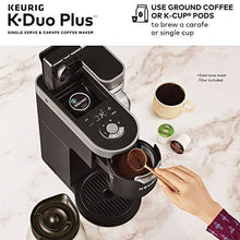Load image into Gallery viewer, Keurig K-Duo Plus Coffee Maker, Single Serve and 12-Cup Carafe Drip Coffee Brewer, Compatible with K-Cup Pods and Ground Coffee, Black
