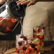 Load image into Gallery viewer, Buydeem K2423 Tea Maker, Durable 316 Stainless Steel &amp; German Schott Glass Electric Kettle, Removable Infuser, Auto Keep Warm, BPA Free, 1.2L
