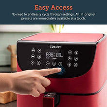 Load image into Gallery viewer, COSORI Air Fryer(100 Recipes, Rack &amp; 4 Skewers) Oilless Oven Cooker 13 Functions, Preheat &amp; Shake Reminder, LED Touch Screen, 3.7 QT, Digital-Burgundy Red

