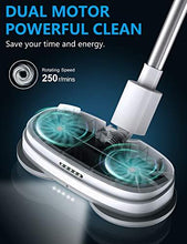 Load image into Gallery viewer, Electric Mop, Cordless Electric Spin Mop, Hardwood Floor Cleaner with Built-in 300ml Water Tank, Polisher with Led Headlight and Sprayer, Scrubber for Hard Floor &amp; Tile, Powerful Cleaner and Waxing
